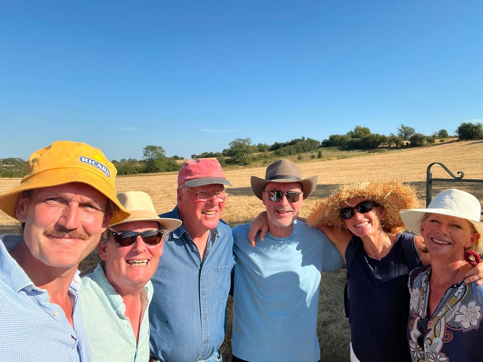 Group members on a guided evening walk through the Little Tew Meadows SSSI