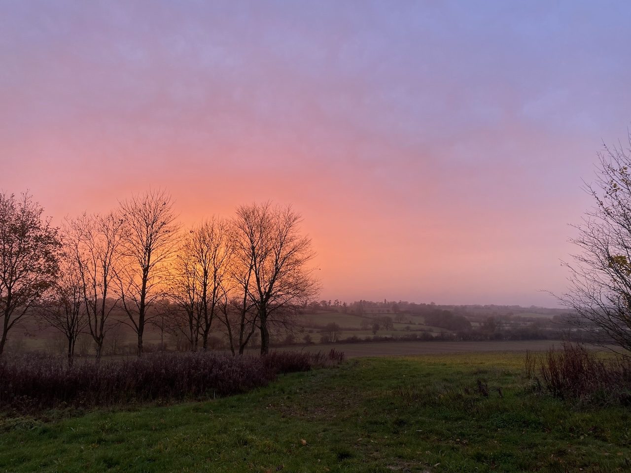 Sunset over the SSSI valley, Little Tew